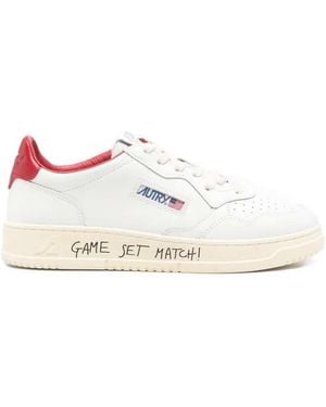 Autry Medalist Trainer With Perforated Detail - White