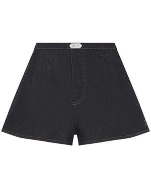 Jacquemus Pleated Cotton Shorts - Blue