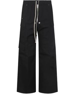Rick Owens Cargo Belas With Drawstring - Black