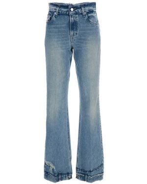 Haikure Flora Straight-Leg Jeans, Washed-Out Effect - Blue