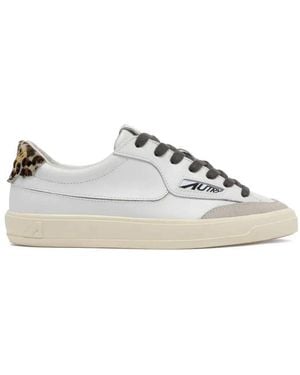 Autry Windscape Leopard-Print Sneakers - White
