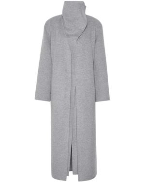 Sportmax Pure Wool Long Coat - Grey