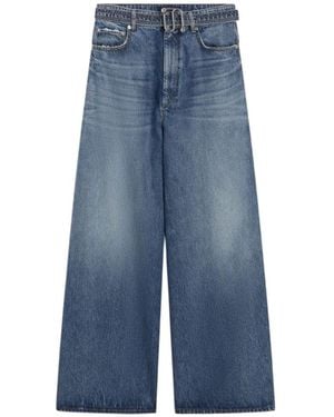 Sportmax Oversized Jeans With Belt - Blue