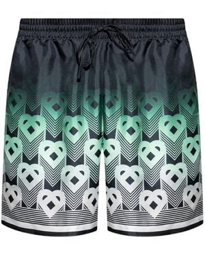 CASABLANCA Gradient Monogram Shorts - Green