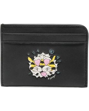 KENZO Printed Card Holder - Black
