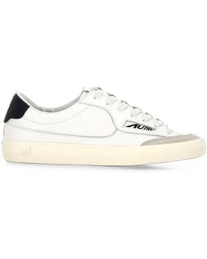 Autry Windscape Logo Trainers With Suede Trims - Natural