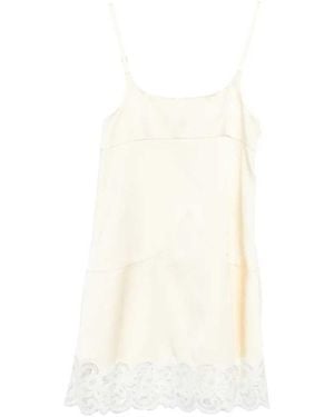 Stella McCartney Mini Dress With Lace Trim - White