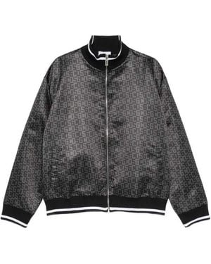 Gcds Full-Zip Nylon "Monogram Logo" Jacket - Black