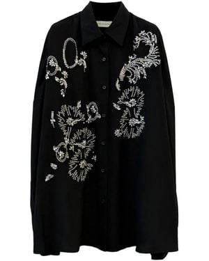 Dries Van Noten Casia Embroidered Shirt - Black