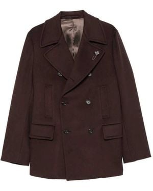 Lardini Double-Breasted Coat - Brown