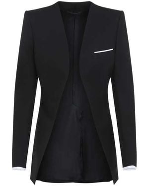 Tom Ford Collarless Panama Jacket - Black