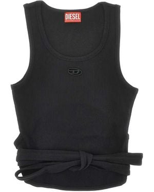 DIESEL Knotted Tank Top - Black