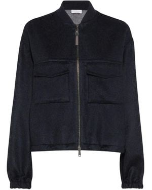 Brunello Cucinelli Giacche Con Tasche - Blu