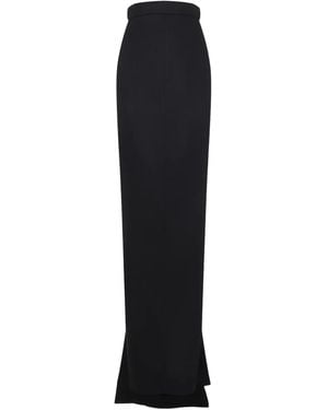 Rick Owens Gonna Lunga Con Drappeggio - Nero