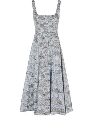 STAUD Wells Midi Dress - White