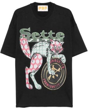 PDF Graphic Print T-Shirt - Black