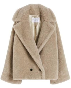 Max Mara Alpaca And Cashmere Teddy Coat - Natural