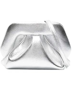 THEMOIRÈ Small Bios Clutch Bag With Gathered Detail - White