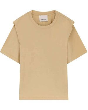 Isabel Marant Zelitos Organic Cotton T-Shirt - Natural
