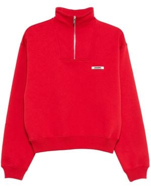 Jacquemus Felpa Le Camionneur Gros Grain-Donna - Rosso
