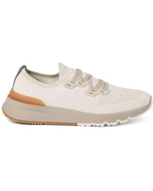 Brunello Cucinelli Knitted Runner Sneakers - Natural