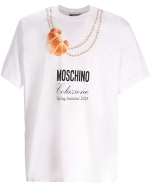Moschino Maglietta Con Stampa - Bianco