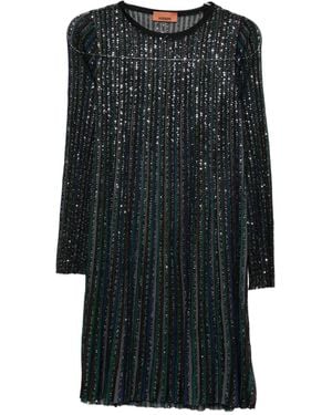 Missoni Decorated Striped Dress - Black