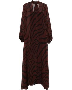 Raquel Diniz Zebra Print Dress - Brown