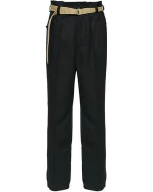 Maison Margiela Straight-Leg Wool Trousers - Black