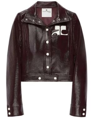 Courreges Re-Edition Vinyl Jacket - Brown