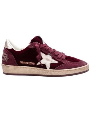 Golden Goose Suede Sneakers With Embellishment - Purple
