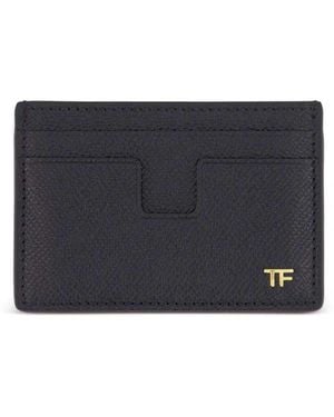 Tom Ford Portacarte Piccolo Con Logo - Blu