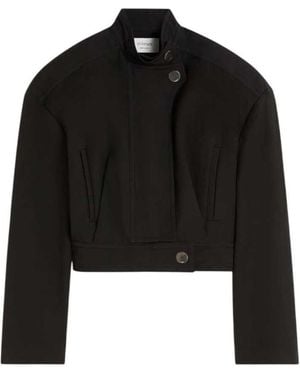 Sportmax Oversized Cotton Bomber Jacket - Black