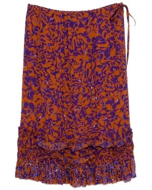 Dries Van Noten Skirt 00330-Scotts Emb 3006 W.W. Skirt - Red