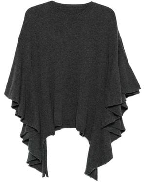 Uma Wang Ruffle-Sleeve Sweater - Black