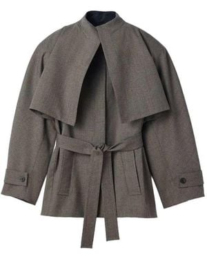 Jacquemus The Boléro Pea Coat - Gray