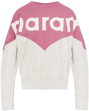 Isabel Marant Houston Sweatshirt With Color-Block Design - White