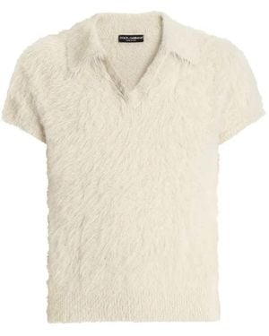 Dolce & Gabbana Knit Polo Shirt - White