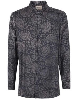 Uma Wang Floral Print Shirt - Grey