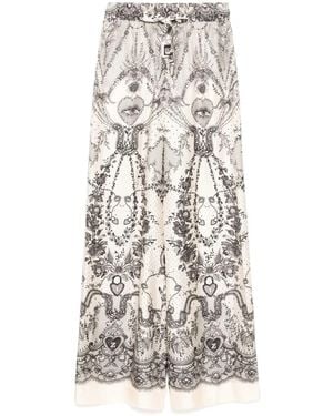 Zimmermann Crush Silk Pants - White