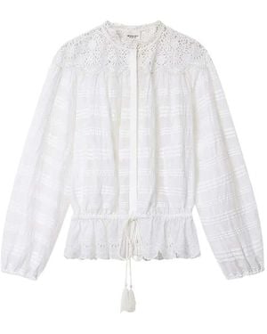 Isabel Marant Polly Cotton Blouse - White