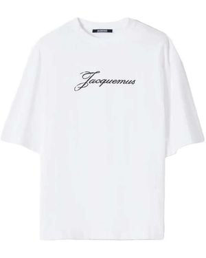 Jacquemus Oversized Logo-Print T-Shirt - White