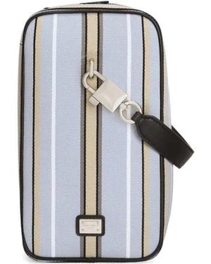 Dolce & Gabbana Lock Jacquard Handbag - Blue