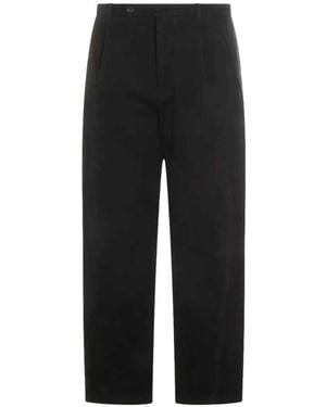 Jil Sander Straight-Leg Cotton Pants - Black
