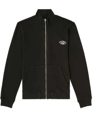 DIESEL Oval D Sweater With Zip - Black