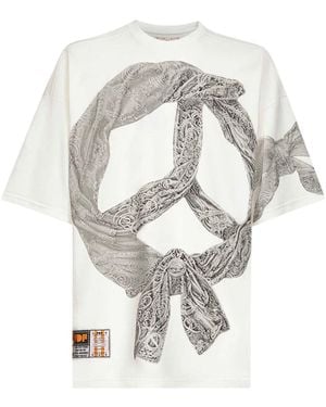 PDF Cotton Jersey Printed T-Shirt - White