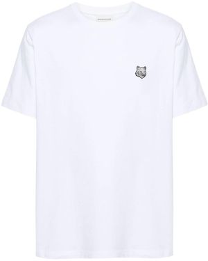 Maison Kitsuné Maglietta Con Stampa Di Volpe - Bianco