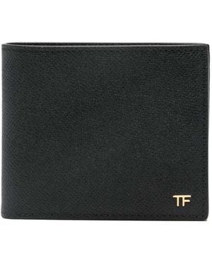 Tom Ford Portacarte Bi-Fold Con Logo - Nero