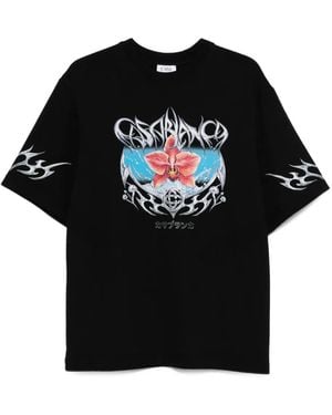 CASABLANCA T-Shirt Con Grafica-Uomo - Nero