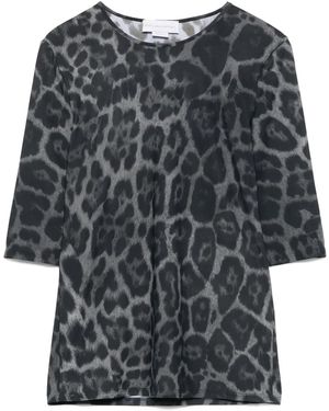 Stella McCartney Leopard Print Top - Grigio